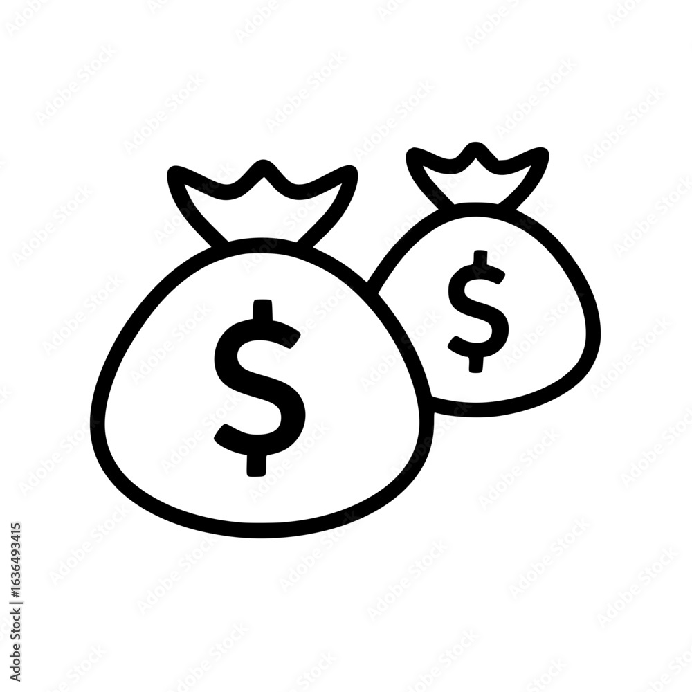 Money bag icon illustration for financial concepts
Money bag icon illustration for financial concepts