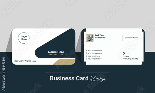 Modern Minimalist Business Card Template. Clean Professional Design for Corporate Branding.