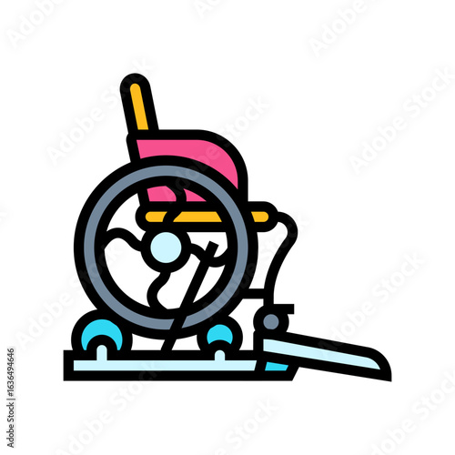 accessible equipment inclusive fitness color icon vector illustration