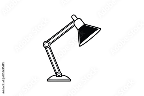 Simple Silhouette of a Desk Lamp