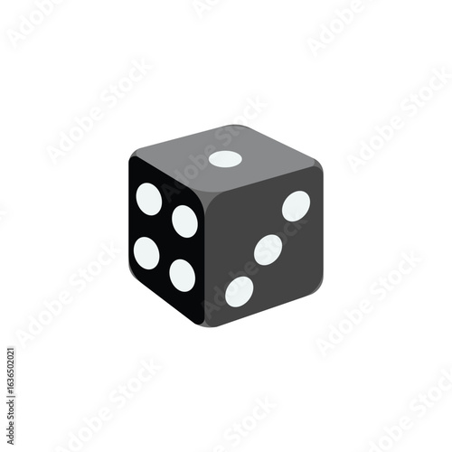 Lucky dice icon flat illustration. dice on white background