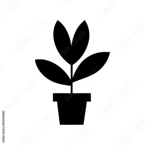 Silhouette of a telescope viewing a blooming flower instead of stars with transparent background