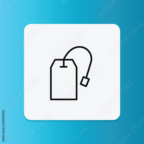Tea bag brewing icon.