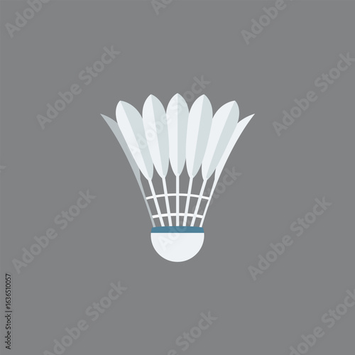 Badminton Shuttlecock icon with white background.