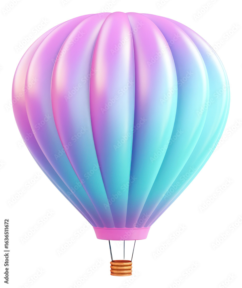 Naklejka premium PNG Cute hot air balloon aircraft white background transportation.