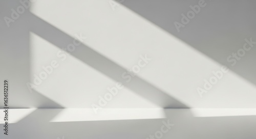 Wallpaper Mural Sunlight Casting Diagonal Shadows on a White Wall Surface Torontodigital.ca