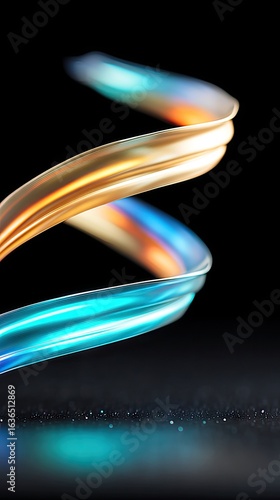 Abstract Iridescent Swirl with Flowing Rainbow Hues