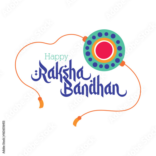 Happy Rakshabandhan celebration illustration greetings Card invitation post 