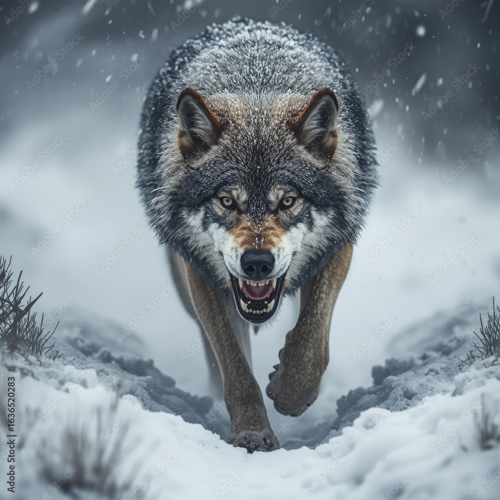 Obraz premium wolf in snow