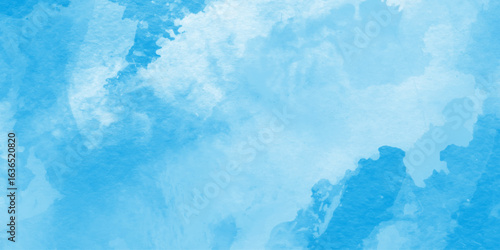 blue watercolor abstract painting background, mixture of different blues for a watery watercolor texture, aquarelle texture of painted sky blue watercolor, 