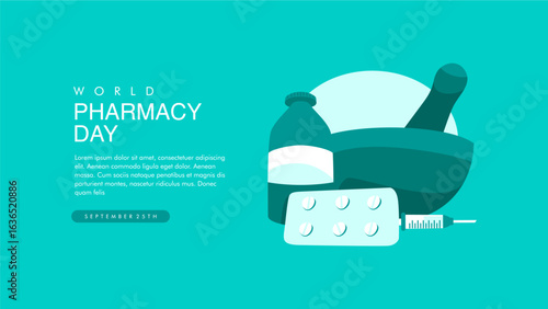 vector world pharmacy day poster template
