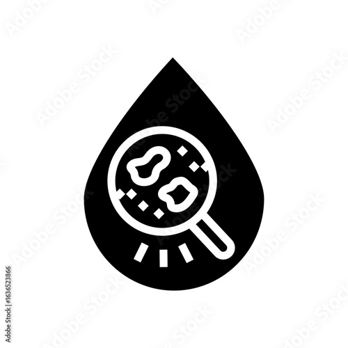microplastic particles water drop glyph icon vector illustration