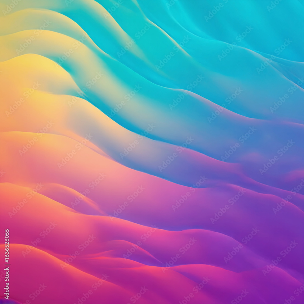 Obraz premium Hypnotic motion gradient background in clean cyan and violet, fluid movement and realistic depth