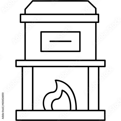 Line art Cremation Icon