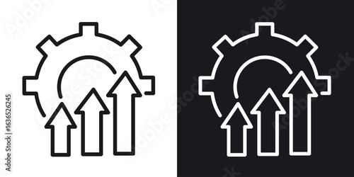 Improvement icon. Thin Linear Style Designs for web design and infographics