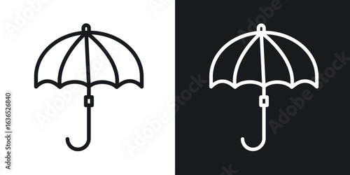 Umbrella icon. Thin Linear Style Designs for web design and infographics