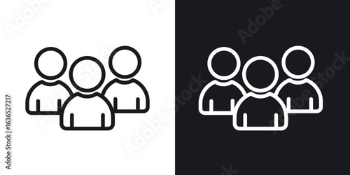 Team icon. Thin Linear Style Designs for web design and infographics
