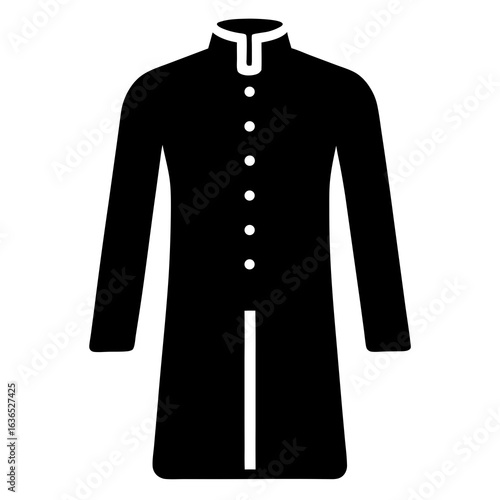 Black Kurta Minimal Vector
