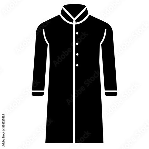 Black Kurta Minimal Vector