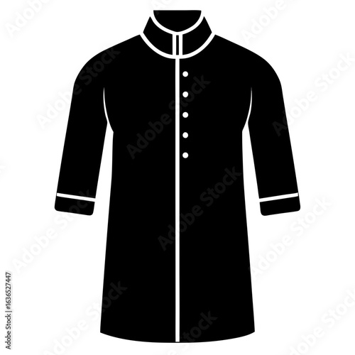 Black Kurta Minimal Vector