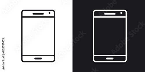 Smartphone icon. Thin Linear Style Designs for web design and infographics