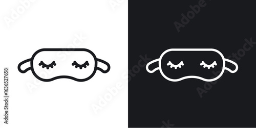 Sleeping mask icon. Thin Linear Style Designs for web design and infographics