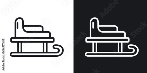 Sled icon. Thin Linear Style Designs for web design and infographics