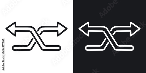 Shuffle arrow icon. Thin Linear Style Designs for web design and infographics