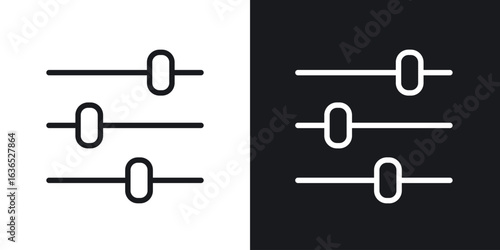 Settings sliders icon. Thin Linear Style Designs for web design and infographics