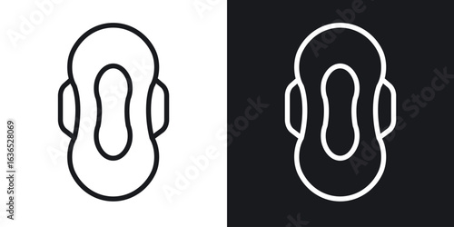 Sanitary pad icon. Thin Linear Style Designs for web design and infographics