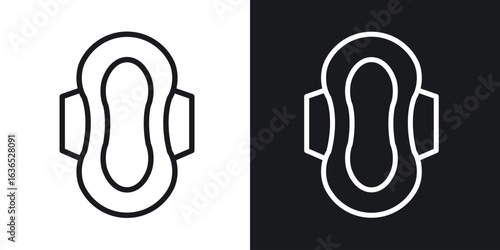 Sanitary pad icon. Thin Linear Style Designs for web design and infographics