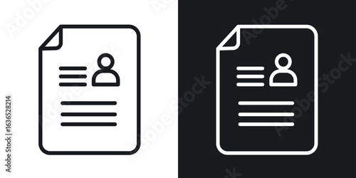Resume icon. Thin Linear Style Designs for web design and infographics