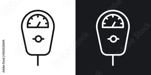 Parking meter icon. Thin Linear Style Designs for web design and infographics