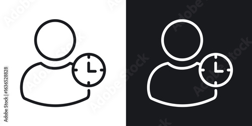 Office hours icon. Thin Linear Style Designs for web design and infographics