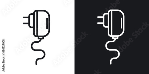 Mobile charger icon. Thin Linear Style Designs for web design and infographics