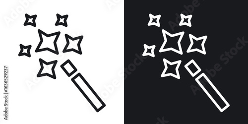 Magic wand icon. Thin Linear Style Designs for web design and infographics