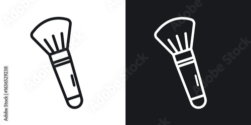 Makeup brush icon. Thin Linear Style Designs for web design and infographics