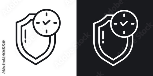 Long term protection icon. Thin Linear Style Designs for web design and infographics