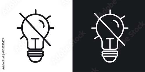 Light off icon. Thin Linear Style Designs for web design and infographics