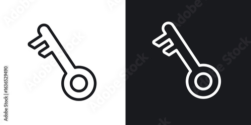 key icon. Thin Linear Style Designs for web design and infographics
