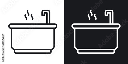 Jacuzzi icon. Thin Linear Style Designs for web design and infographics