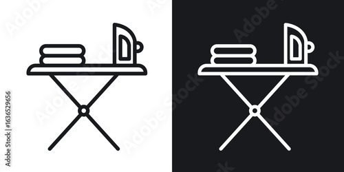 Ironing board icon. Thin Linear Style Designs for web design and infographics