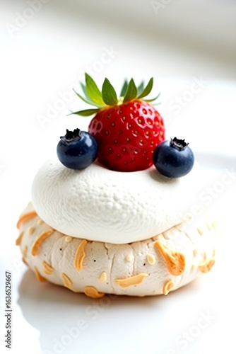 pancakes with strawberry and cream