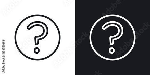 Interrogation icon. Thin Linear Style Designs for web design and infographics