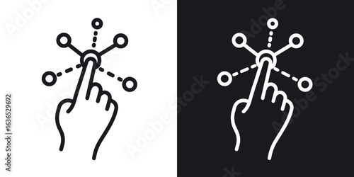 Interaction icon. Thin Linear Style Designs for web design and infographics