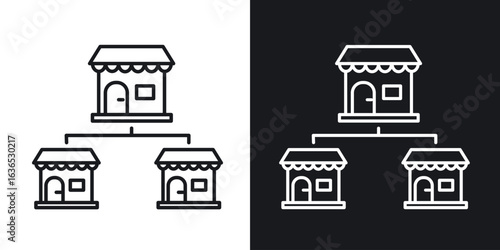 Franchise icon. Thin Linear Style Designs for web design and infographics