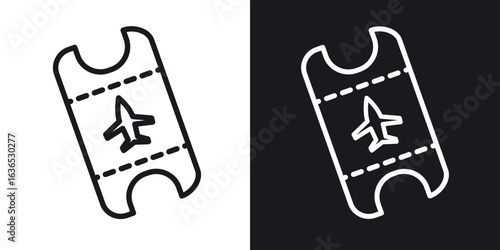 Flight tickets icon. Thin Linear Style Designs for web design and infographics