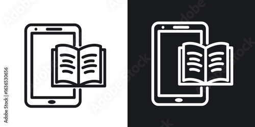 Ebook icon. Thin Linear Style Designs for web design and infographics