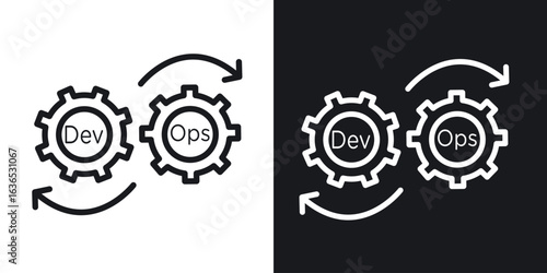 Dev ops icon. Thin Linear Style Designs for web design and infographics