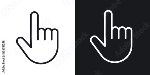 Cursor hand icon. Thin Linear Style Designs for web design and infographics